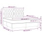 vidaXL Giroletto a Molle con Materasso Nero 160x200 cm in Tessuto