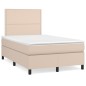vidaXL Giroletto a Molle con Materasso Cappuccino 120x200cm Similpelle