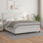 Giroletto a Molle con Materasso Bianco 160x200 cm in Similpelle
