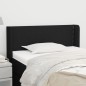 Testiera ad Orecchio Nera 93x16x78/88 cm in Tessuto Testiera ad Orecchio Nera 93x16x78/88 cm in Tessuto
