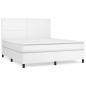Giroletto a Molle con Materasso Bianco 180x200 cm in Similpelle