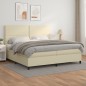 Giroletto a Molle con Materasso Crema 200x200 cm in Similpelle
