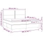 Giroletto a Molle con Materasso Crema 200x200 cm in Similpelle