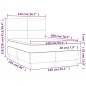 vidaXL Giroletto a Molle con Materasso Grigio 140x200 cm in Similpelle