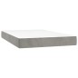 vidaXL Giroletto a Molle con Materasso Grigio Chiaro 120x200cm Velluto