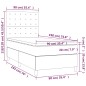 Giroletto a Molle con Materasso Grigio 90x190 cm in Similpelle