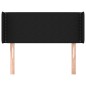 Testiera ad Orecchio Nera 93x16x78/88 cm in Tessuto Testiera ad Orecchio Nera 93x16x78/88 cm in Tessuto