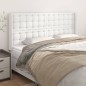 Testiera ad Orecchio Bianco 203x16x118/128 cm in Similpelle Testiera ad Orecchio Bianco 203x16x118/128 cm in Similpelle