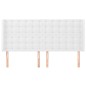 Testiera ad Orecchio Bianco 203x16x118/128 cm in Similpelle Testiera ad Orecchio Bianco 203x16x118/128 cm in Similpelle