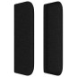 Testiera ad Orecchio Nera 93x16x78/88 cm in Tessuto Testiera ad Orecchio Nera 93x16x78/88 cm in Tessuto