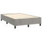 vidaXL Giroletto a Molle con Materasso Grigio Chiaro 120x200cm Velluto 