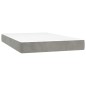 vidaXL Giroletto a Molle con Materasso Grigio Chiaro 120x200cm Velluto 