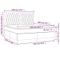vidaXL Giroletto a Molle con Materasso Grigio Scuro 180x200 cm Velluto