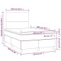 vidaXL Giroletto a Molle con Materasso Rosa 120x200 cm in Velluto
