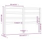 Testiera per Letto 146x4x100 cm in Legno Massello di Pino Testiera per Letto 146x4x100 cm in Legno Massello di Pino