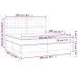 vidaXL Giroletto a Molle con Materasso Nero 200x200 cm in Velluto
