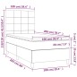 Giroletto a Molle con Materasso Blu Scuro 100x200 cm in Velluto
