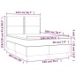 vidaXL Giroletto a Molle con Materasso Grigio Scuro 140x200 cm Velluto