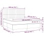 Giroletto a Molle con Materasso Blu Scuro 180x200 cm in Velluto