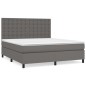 vidaXL Giroletto a Molle con Materasso Grgio 180x200 cm in Similpelle