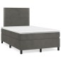 vidaXL Giroletto a Molle con Materasso Grigio Scuro 120x200 cm Velluto