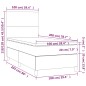 vidaXL Giroletto a Molle con Materasso Nero 100x200 cm in Velluto