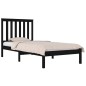 Giroletto Nero Legno Massello Pino 75x190 cm 2FT6 Small Single Giroletto Nero Legno Massello Pino 75x190 cm 2FT6 Small Single