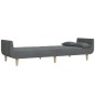 Divano Letto a 2 Posti Pouf e 2 Cuscini Grigio Chiaro Tessuto Divano Letto a 2 Posti Pouf e 2 Cuscini Grigio Chiaro Tessuto