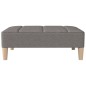 Divano Letto a 2 Posti Pouf e 2 Cuscini Grigio Chiaro Tessuto Divano Letto a 2 Posti Pouf e 2 Cuscini Grigio Chiaro Tessuto