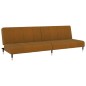 Divano Letto a 2 Posti con Poggiapiedi Marrone Velluto Divano Letto a 2 Posti con Poggiapiedi Marrone Velluto