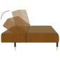Divano Letto a 2 Posti con Poggiapiedi Marrone Velluto Divano Letto a 2 Posti con Poggiapiedi Marrone Velluto