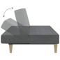 Divano Letto a 2 Posti Pouf e 2 Cuscini Grigio Chiaro Tessuto Divano Letto a 2 Posti Pouf e 2 Cuscini Grigio Chiaro Tessuto