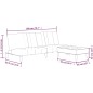 Divano Letto a 2 Posti Pouf e 2 Cuscini Grigio Chiaro Tessuto Divano Letto a 2 Posti Pouf e 2 Cuscini Grigio Chiaro Tessuto
