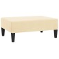 Divano Letto a 2 Posti con 2 Cuscini e Pouf Crema in Velluto Divano Letto a 2 Posti con 2 Cuscini e Pouf Crema in Velluto