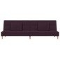 Divano Letto a 2 Posti con 2 Cuscini Viola in Tessuto Divano Letto a 2 Posti con 2 Cuscini Viola in Tessuto