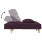 Divano Letto a 2 Posti con 2 Cuscini Viola in Tessuto Divano Letto a 2 Posti con 2 Cuscini Viola in Tessuto