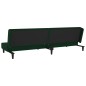 Divano Letto a 2 Posti con 2 Cuscini e Pouf Verde Scuro Velluto Divano Letto a 2 Posti con 2 Cuscini e Pouf Verde Scuro Velluto