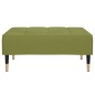 Divano Letto 2 Posti con Pouf Due Cuscini Verde Chiaro Velluto Divano Letto 2 Posti con Pouf Due Cuscini Verde Chiaro Velluto