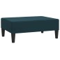 Divano Letto a 2 Posti con 2 Cuscini e Pouf Blu in Velluto Divano Letto a 2 Posti con 2 Cuscini e Pouf Blu in Velluto