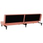 Divano Letto a 2 Posti con 2 Cuscini e Pouf Rosa in Velluto Divano Letto a 2 Posti con 2 Cuscini e Pouf Rosa in Velluto