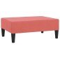 Divano Letto a 2 Posti con 2 Cuscini e Pouf Rosa in Velluto Divano Letto a 2 Posti con 2 Cuscini e Pouf Rosa in Velluto