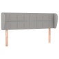 Testiera ad Orecchio Grigio Chiaro 147x23x78/88 cm in Tessuto Testiera ad Orecchio Grigio Chiaro 147x23x78/88 cm in Tessuto