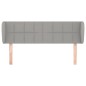 Testiera ad Orecchio Grigio Chiaro 147x23x78/88 cm in Tessuto Testiera ad Orecchio Grigio Chiaro 147x23x78/88 cm in Tessuto
