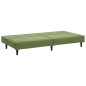 Divano Letto a 2 Posti con Poggiapiedi Verde Chiaro in Velluto Divano Letto a 2 Posti con Poggiapiedi Verde Chiaro in Velluto