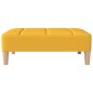 Divano Letto a 2 Posti con Pouf e Due Cuscini Giallo in Tessuto Divano Letto a 2 Posti con Pouf e Due Cuscini Giallo in Tessuto