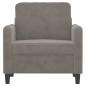 Poltrona Grigio Chiaro 60 cm Velluto Poltrona Grigio Chiaro 60 cm Velluto