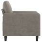 Poltrona Grigio Chiaro 60 cm Velluto Poltrona Grigio Chiaro 60 cm Velluto