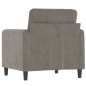 Poltrona Grigio Chiaro 60 cm Velluto Poltrona Grigio Chiaro 60 cm Velluto
