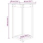 Tavolo da Bar Miele 60x60x110 cm in Legno Massello di Pino