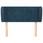 Testiera ad Orecchio Blu Scuro 83x23x78/88 cm in Velluto